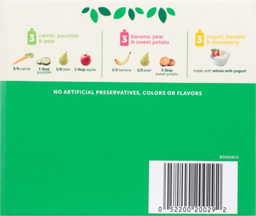 Beech-Nut® Favorite Flavors Stage 2-4 Toddler Food Pouch Variety Pack Perspective: back