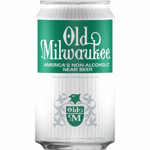 Old Milwaukee Non Alcoholic Lager Domestic Beer Perspective: back
