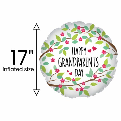 Happy Grandparent's Day HELIUM FILLED BALLOON Perspective: back