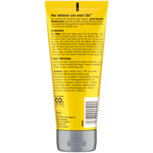 Got2b Glued Bonding Glue Wig Glue For Protective Styles Gentle on Scalp Dermatologist Tested Perspective: back