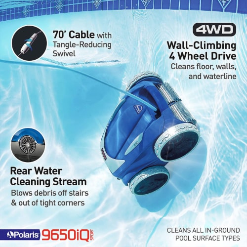 Polaris 9650IQ Sport 4WD Robotic InGround Pool Vacuum Cleaner w