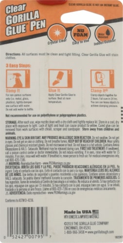 Gorilla Clear All-Purpose Glue Pen Perspective: back