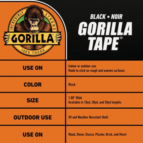 Gorilla Gorilla Tape - Black Perspective: back