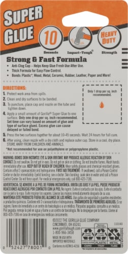 Gorilla® Super Glue Tubes Perspective: back