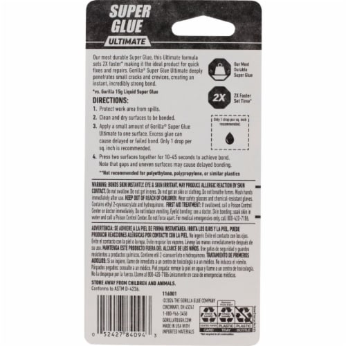 Gorilla® Ultimate Liquid Super Glue Perspective: back