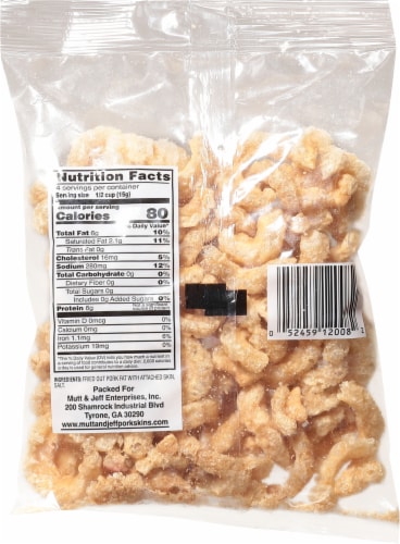 Mutt & Jeff Regular Pork Cracklin' Curls Perspective: back