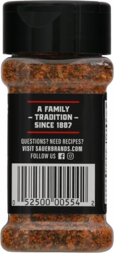 Sauer's® Hamburger Grill Seasoning Perspective: back