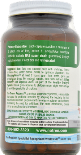Natren Dairy Free Mega Dophilus Perspective: back