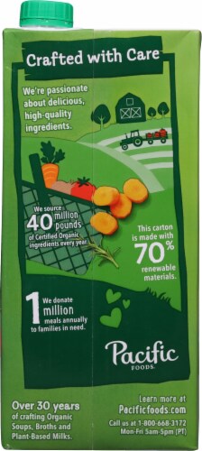 Pacific Foods Organic Vegetable Broth Perspective: back