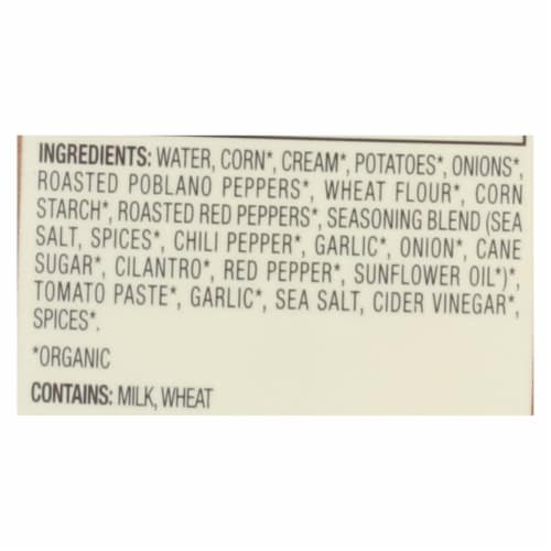 Pacific Foods Poblano Pepper and Corn Chowder Perspective: back