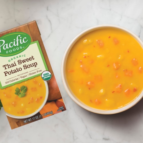Pacific Foods™ Thai Sweet Potato Soup Perspective: back