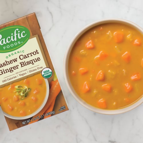 Pacific Foods® Organic Cashew Carrot Ginger Bisque Perspective: back