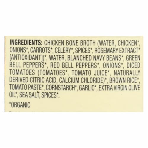 Pacific Foods Organic Chicken Bone Broth Hearty Italian Vegetable Soup Perspective: back