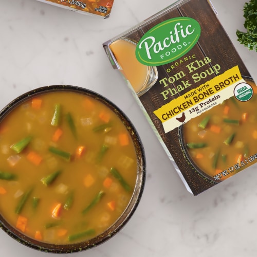 Pacific Foods™ Organic Tom Kha Phak Soup with Chicken Bone Broth Perspective: back