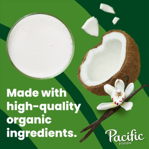 Pacific Foods™ Organic Coconut Unsweetened Vanilla Plant-Based Beverage Perspective: back