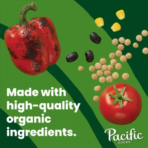 Pacific Foods® Organic Vegetable Lentil Soup Vegan Soup Perspective: back
