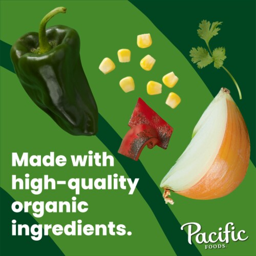 Pacific Foods® Organic Poblano Pepper & Corn Chowder Soup Perspective: back