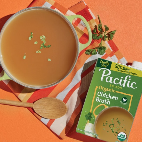 Pacific Foods® Organic Free Range Chicken Broth Perspective: back