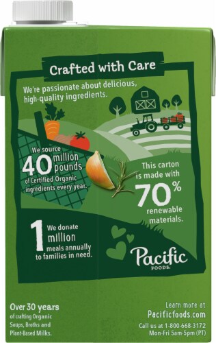 Pacific Foods® Low Sodium Organic Chicken Broth Value Size Perspective: back