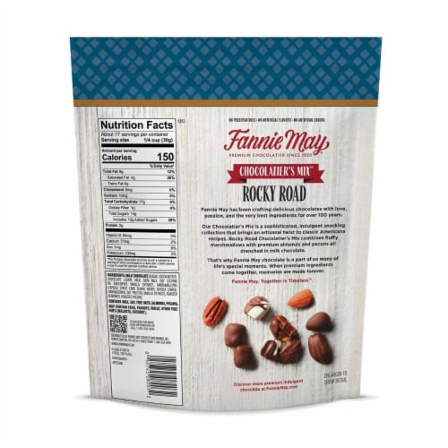 Fannie May Chocolatier's Mix Rocky Road Snack Mix (18 Ounce) Perspective: back