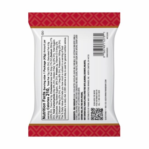 Fannie May® Pixie Milk Chocolate Pecan Caramel Candy Perspective: back