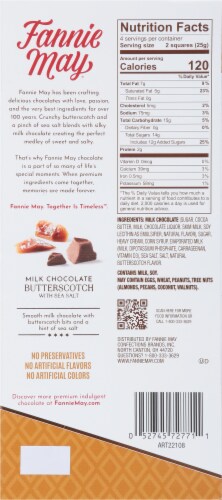 Fannie May® Butterscotch Milk Chocolate Bar Perspective: back