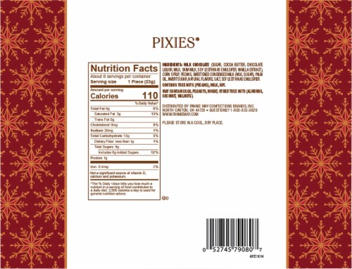 Fannie May® Holiday Pixies Chocolate Box Perspective: back