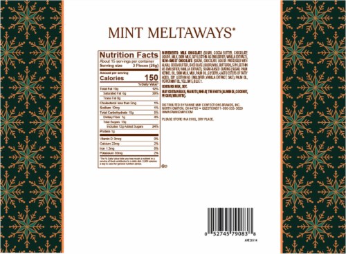 Fannie May® Mint Meltaways Chocolate Perspective: back