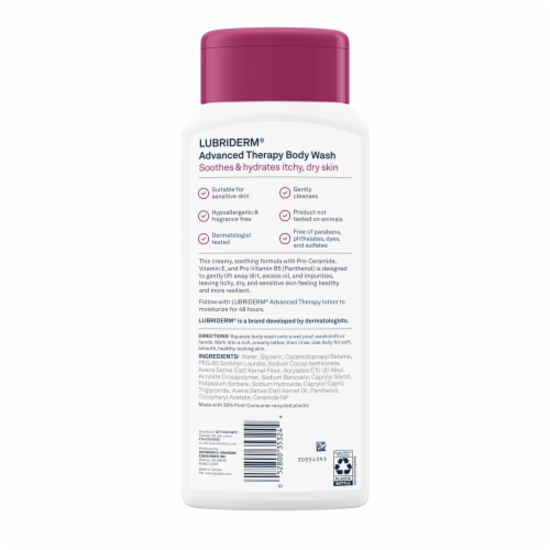 Lubriderm® Advanced Therapy Fragrance Free Body Wash Perspective: back