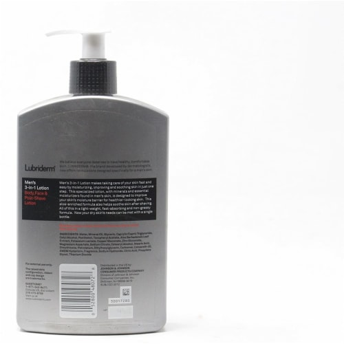 Lubriderm® Men's Light Fragrance 3-in-1 Lotion Perspective: back