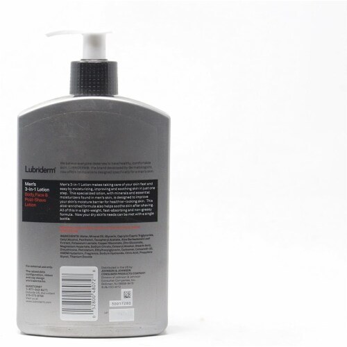 Lubriderm® Men's Light Fragrance 3-in-1 Lotion Perspective: back