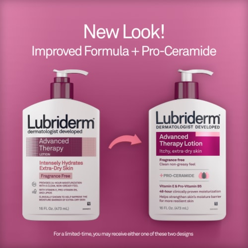 Lubriderm Advanced Therapy Fragrance Free Lotion Perspective: back