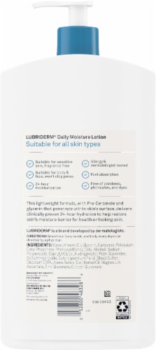 Lubriderm® Fragrance Free Daily Moisture Body Lotion Perspective: back