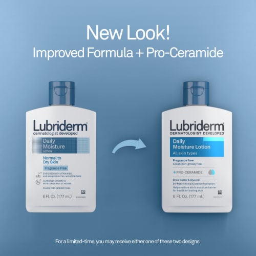 Lubriderm Daily Moisture Lotion Body, Face & Hand + Pro Ceramide with Glycerin for All Skin Types Perspective: back