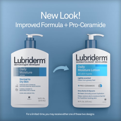 Lubriderm® Daily Hydrating Body Lotion with Pro-Vitamin B5 Perspective: back
