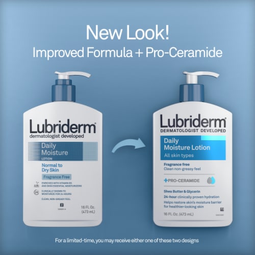 Lubriderm Daily Moisture Fragrance-Free Lotion Perspective: back