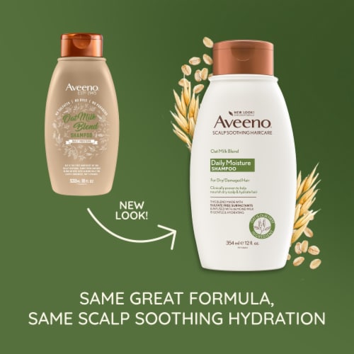 Aveeno® Scalp Soothing Oat Milk Blend Shampoo Perspective: back