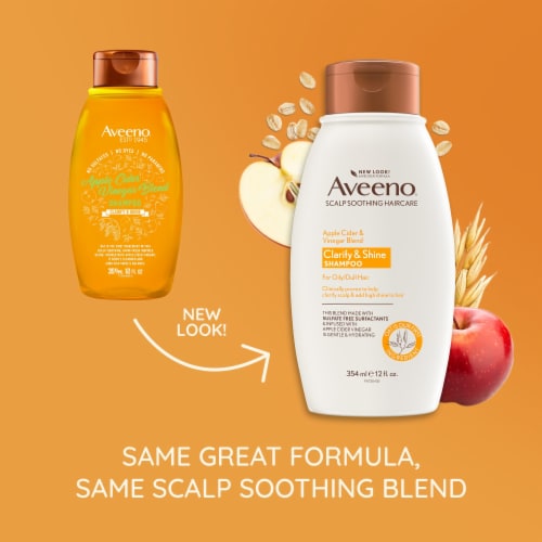 Aveeno® Apple Cider Vinegar Blend Shampoo Perspective: back