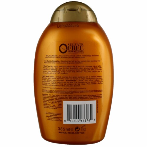 OGX Deeply Restoring + Pracaxi Recovery Oil Shampoo Perspective: back