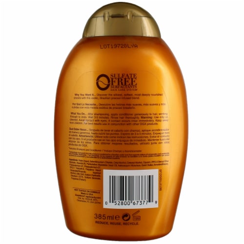 OGX Deeply Restoring + Pracaxi Recovery Oil Conditioner Perspective: back