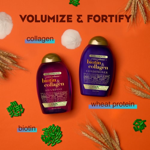 OGX Thick & Full + Biotin & Collagen Extra Strength Volumizing Conditioner for Fine Hair Perspective: back
