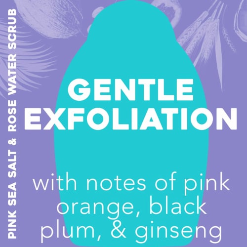 OGX® Rosewater & Pink Sea Salt Scrub & Wash Perspective: back