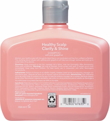Neutrogena® Healthy Scalp Clarify & Shine Shampoo Perspective: back
