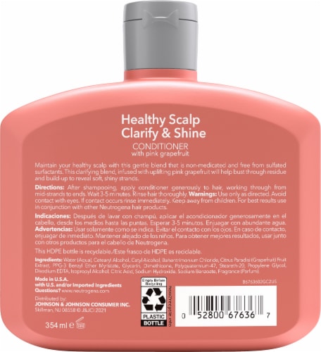 Neutrogena® Healthy Scalp Clarify & Shine Pink Grapefruit Conditioner Perspective: back