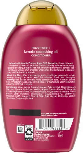OGX® Frizz Free + Keratin Smooting Oil 5-IN-1 Benefits Conditioner Perspective: back