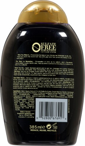 OGX Blonde Enhance + Purple Toning Shampoo Perspective: back
