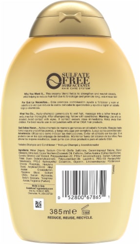 OGX anti-hair fall + coconut caffeine shampoo Perspective: back