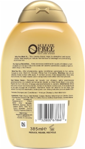OGX Anti-Hair Fall + Coconut Caffeine Conditioner Perspective: back