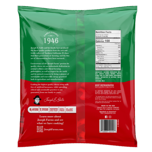 Joseph Farms® Cheddar Jack Blend Shredded Cheese Perspective: back