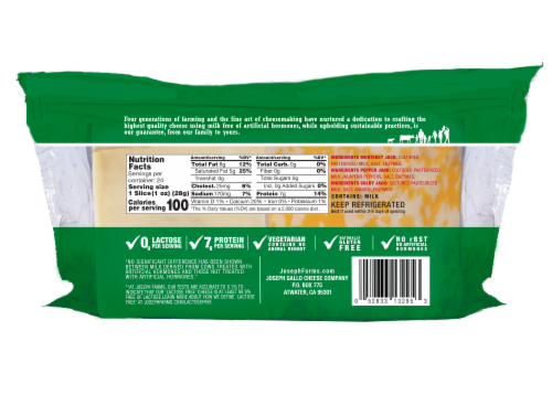 Joseph Farms® Sliced Cheese Variety Pack Perspective: back
